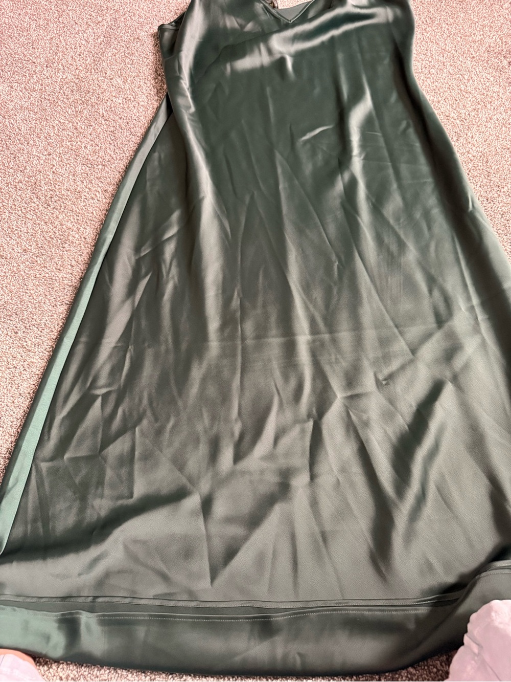 House of Harlow 1960 Emerald Green V-Neck Satin Top